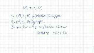 Mathematik für Informatik Studenten 42  Algebraische Grundstrukturen  Ringe [upl. by Yanat]