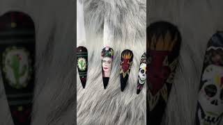 Uñas mexicanas a mano alzada nails nailart uñas unasacrilicas [upl. by Annid377]