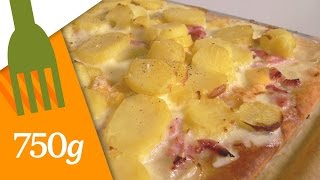 Recette de Pizza tartiflette ou Pizza Savoyarde  750g [upl. by Arodnap949]