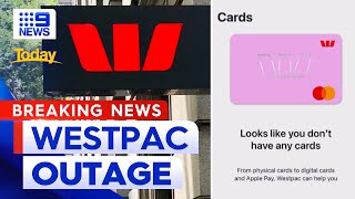 Westpac online outage resolved after routine update crashes app  9 News Australia [upl. by Jopa337]