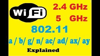 WiFi 80211 a b g n ac ax ad ay az [upl. by Ase918]