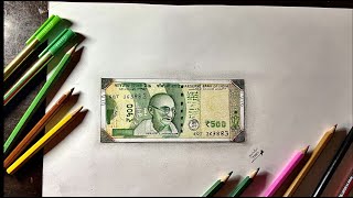 500₹ note drawing  500 rupees drawing  note drawing [upl. by Ameh815]