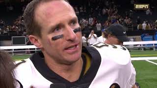 Drew Brees Emotional Interview After Breaking AllTime NFL Passing Record [upl. by Ingeborg]