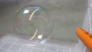 Soap Bubbles Floating on Butane [upl. by Nwahsak]