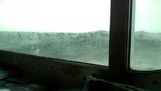 Big wave hits cabin window [upl. by Yelehsa]