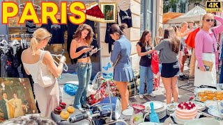 Paris France 🇫🇷 Food amp Flea Market PARADISE 2024 Paris Walk 4K [upl. by Myriam]