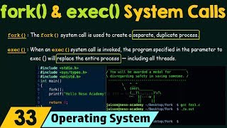 fork and exec System Calls [upl. by Tybie]