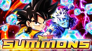 SUMMONS FOR THE NEW GOKU MINI AND GLORIO CHARACTERS  Dragon Ball Legends [upl. by Attenev]