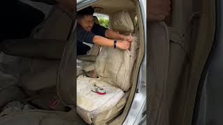 pro detailing pressure wash interior cleaning of the dirtiest car shorts ytshorts detailing [upl. by Doowrehs]