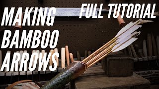 How To Make Bamboo Arrows with Antler Nocks [upl. by Fabrice507]