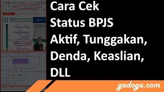 Cara Cek Status BPJS Online Tunggakan Tagihan Keaslian dll [upl. by Enneite]