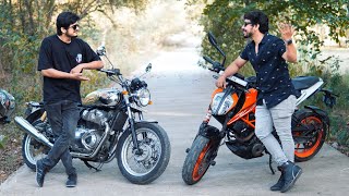 Duke390 VS Royal Enfield Interceptor650 Fan Boy Comparison🔥 [upl. by Noiramed]