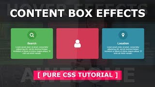 Content Box with Hover Effects  Html Css Creative Box Hover Effect Tutorial [upl. by Bugbee]