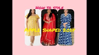 Apple shaped body clothes💃Best style to dress apple shape body ll plus size fashion tips [upl. by Asfah]