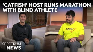 Catfish host Nev Schulman talks running NYC Marathon with his blind friend  Spectrum News [upl. by Fazeli]