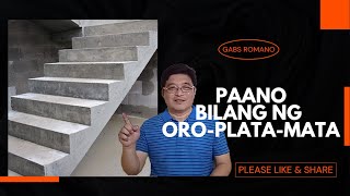 PAANO MALALAMAN KUNG ILAN ANG STEPS AT ORO SA HAGDAN [upl. by Halehs]