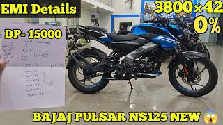 2024 Model New Bajaj Pulsar NS125 BS6 Bike Price  💰 Loan Details🔥EMI  Finance Detail Document [upl. by Fe987]