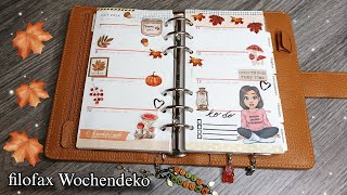 Filofax Wochendeko 🍂 falling leaves filofax [upl. by Genovera]