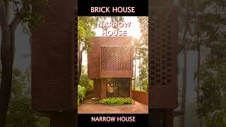 Narrow Brick house In India  shorts architecture whyarch architect home [upl. by Notlehs583]