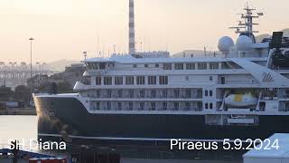 SH DIANA departure from Piraeus Port [upl. by Nortal731]