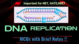 DNA REPLICATION MCQ WITH BRIEF NOTESPART 1 [upl. by Willet]