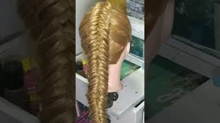 New fishtail braided hairstyle ytshots hairtutorial hairstylist [upl. by Uhsoj]