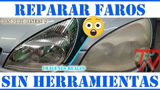 Como PULIR los FAROS del COCHE a mano RAPIDO y BARATO para ITV 💡🚀 [upl. by Noffihc]