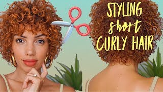 Styling Short Curly Hair [upl. by Anauq]