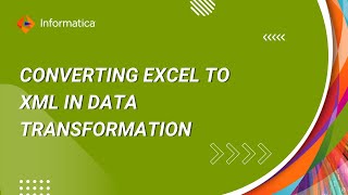 How to convert Excel to XML in Data Transformation [upl. by Attenrad108]