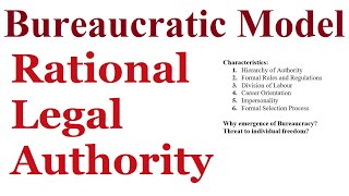 What is Bureaucratic Model  Rational Legal Model of Bureaucracy CSSPMSUPSC Public Administration [upl. by Enialed546]