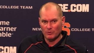 Syracuse football coach Scott Shafers postgame press conference  102415  Pittsburgh [upl. by Dihsar]