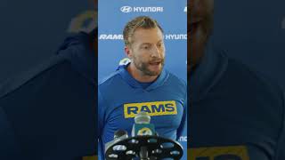 Sean McVay on facing Ernest Jones quotHes always around the footballquot rams nfl shorts [upl. by Annauqal709]