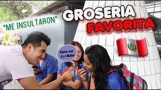 ¿Cual es la GROSERÍA o INSULTOS favoritos de los PERUANOS entrevista  Cocofresh [upl. by Areem]