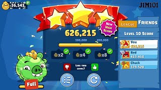 LIBERTY LAUNCH ANGRY BIRDS FRIENDS SPECIAL TOURNAMENT LEVEL 10 J1M101 ALL 3 STARS 190 [upl. by Alikam]