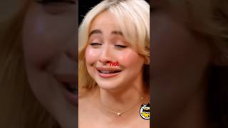 Sabrina Carpenter CRIES after eating Hot Wings 😂😭 [upl. by Eemla]