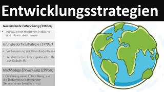 Entwicklungsstrategien  nachholende Entwicklung Grundbedürfnisstrategie nachhaltige Entwicklung [upl. by Aber]