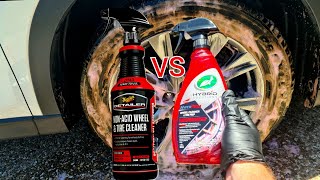 Meguiars Non Acid Wheel Cleaner VS Turtle Wax Hyper Foam Wheel Cleaner [upl. by Nimajneb]