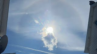 October 8 2024 geoengineering sunhalo chemtrails [upl. by Ayotas413]