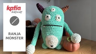 Cómo Hacer a Crochet el Monstruo Ranja 🧡 Tutorial Paso a Paso Amigurumi Chenilla  Katia Academy [upl. by Ursa]