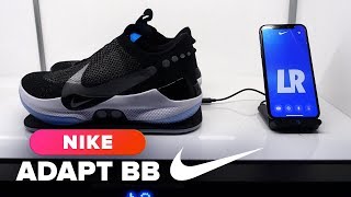 Nike Adapt BB selflacing sneaker handson [upl. by Enrobialc538]