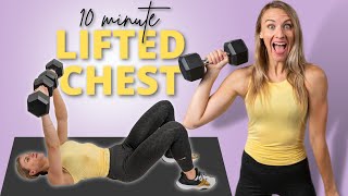 10 minute Chest Workout with Dumbbells [upl. by Yrotciv453]