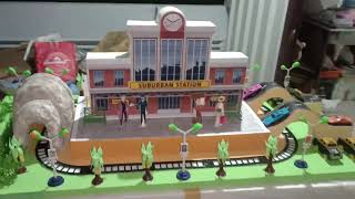 School Project  Railway Station  3D Working Model [upl. by Hufnagel]