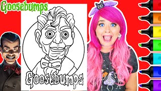 Coloring Goosebumps Slappy the Dummy Halloween Coloring Page  Caliart Markers [upl. by Breban553]