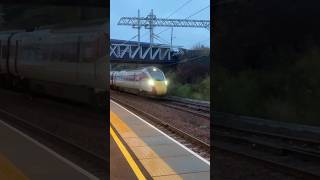 LNER Class 801 Azuma 1E06 0648 Glasgow Central to London Kings Cross at Carstairs trainspotting [upl. by Rory]