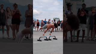 Calisthenics reaction in public calisthenics motivation gym sports stunt youtubeshorts [upl. by Elysee]