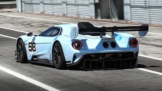 700HP Ford GT MkII TrackOnly Car in action at Monza Circuit Start Up Accelerations amp Downshifts [upl. by Shuma]