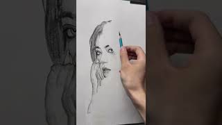 How to Draw a Portrait of Girl Using Reference Photo drawing pencildrawing hyperrealistic art [upl. by Inaffyt]