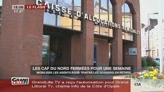 Les CAF du Nord fermées pour une semaine [upl. by Dnomsad]