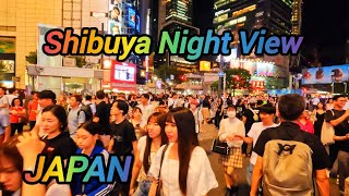 4K Night Walking Tour in Shibuya Tokyo Japan [upl. by Sofko]