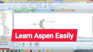 Easily Learn ASPEN  How to start Simulation [upl. by Ubana]